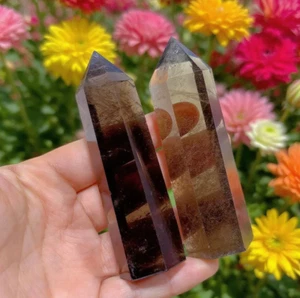 Smoky Quartz Crystal Tower Point Smoky Obelisk Healing Crystal Gifts for Loved - Picture 1 of 3
