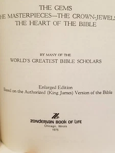 Vintage 1975 System Bibelstudie King James vergrößert Zondervan Edelsteine Juwelen Herz - Bild 1 von 7
