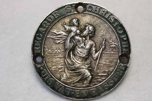 MEDAILLE AUTOMOBILE   SAINT  CHRISTOPHE   ART DECO  1925  SIGNEE  - Imagen 1 de 5