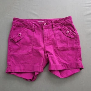Faded Glory Damenshorts Größe 4 niedriger Bund 5" Schrittlänge Taschen Twill pink - Bild 1 von 11