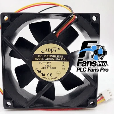 1PCS Brand New ADDA AD0824UB-A73GL Case Fan DC24V 0.26A 3-wire Axial Cooling Fan - Image 1 of 3