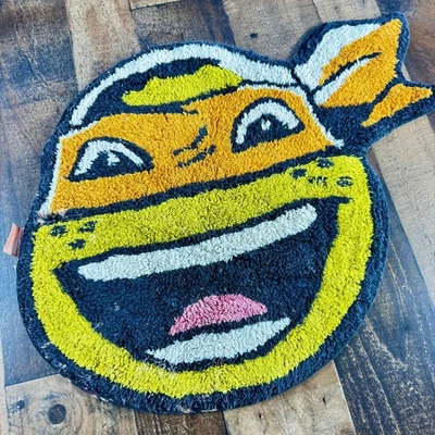 Alfombra de baño Teenage Mutant Ninja Turtles 2014 TMNT baño Miguel Ángel RARA en muy buena condición Foto 1 de 4