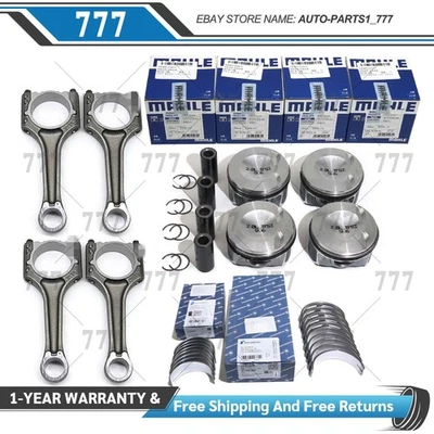 4PCS Pistons Φ23mm & Connecting Rods Main Bearing Kit for AUDI Q5 A5 A4 2.0T Foto 1 de 4