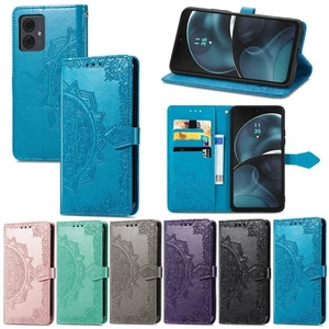 For Motorola Moto G56 G64 G75 G85 G86 G96 S50 Magnetic Flip Leather Phone Case - Picture 1 of 17