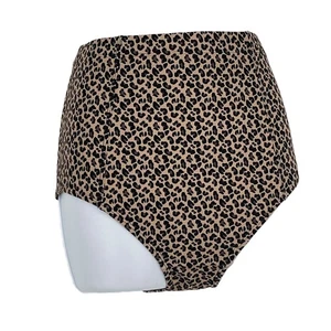 Bombshell Bikinihose Hellbraun und Schwarz Leopardenmuster Größe Medium - Bild 1 von 5