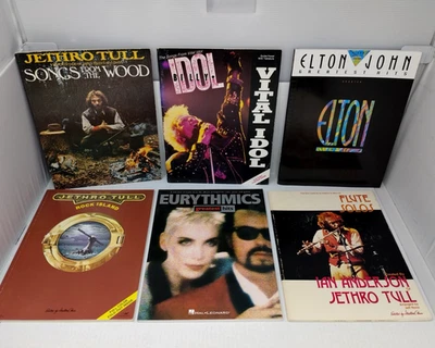 Jethro Tull Eurythmics Billy Idol Cancionero Piano Voz Guitarra Partituras Lote x6 Foto 1 de 3