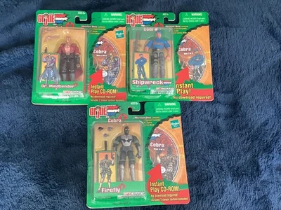 G.I.Joe vs. Cobra: Spytroops - Lot of 3 Figures & CD-ROM's 2003 New & Sealed MOC - Image 1 of 4