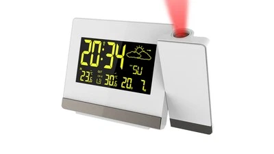 technoline Funk-Projektionswecker mit einstellbarem Farbdisplay und Außentempera - Bild 1 von 2