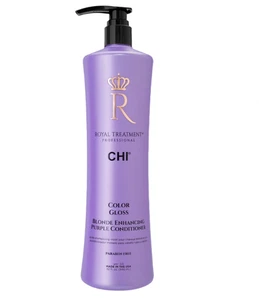 CHI Royal Treatment Color Gloss Blonde Enhancing Purple Conditioner 32oz - Picture 1 of 3