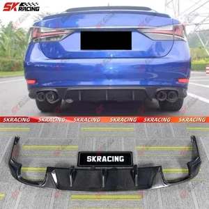 For Lexus GS200t GS300 GS350 2016-2020 Carbon Fiber Rear Bumper Diffuser Lip Kit - Picture 1 of 18