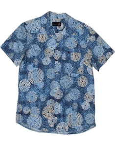 Camisa manga corta GAS para hombre patrón abstracto azul medio CA03 - Imagen 1 de 3