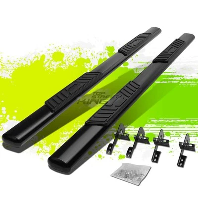 Escalón lateral recubierto ovalado de 5" barra Nerf estribo para F150 extendida súper cabina 04-08 Foto 1 de 4