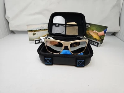 Gafas de sol Costa King Tide 8 mate arena/cobre plata espejo polarizadas 580G EE. UU. Foto 1 de 4