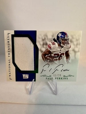 2016 Panini National Treasures - Rookie Material Signatures Paul Perkins /28 NYG - Image 1 of 3