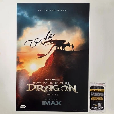 Foto auténtica firmada a mano de DEAN DEBLOIS "CÓMO ENTRENAR a tu DRAGÓN" 12x18 certificado de autenticidad jsa Foto 1 de 2