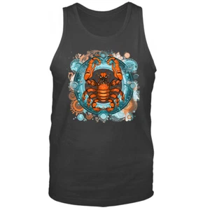 Camiseta sin mangas con gráfico astrológico horóscopo signo del zodiaco de Escorpio - Imagen 1 de 8