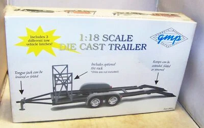 1:18 GEORGIA MARKETING PROMOTIONS GMP DIE CAST TRAILER DUAL AXLE CAR HAULER 2601 - Image 1 of 4