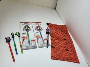 6 STYLUS ADULT & BABY LUIGI & MARIO/YOSHI/SPIDERMAN + POUCH FOR NINTENDO DS 3DS - Picture 1 of 10