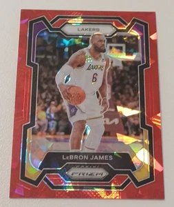 2023 LEBRON JAMES RED ICE PRIZM SP LAKERS - Picture 1 of 2