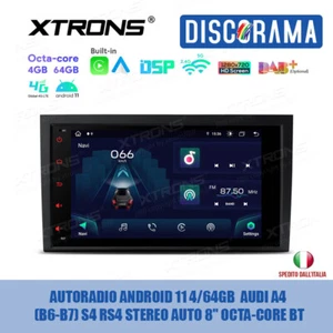 AUTORADIO ANDROID 11 4/64GB AUDI A4 (B6-B7) S4 RS4 STEREO AUTO 8" OCTA-CORE BT - Foto 1 di 11