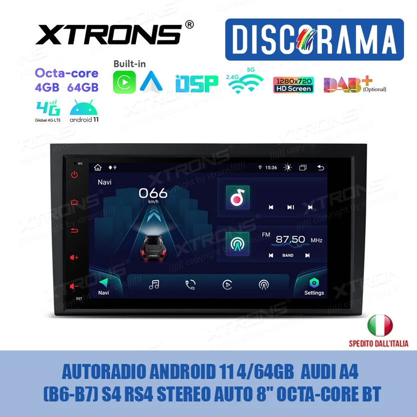 AUTORADIO ANDROID 11 4/64GB  AUDI A4 (B6-B7) S4 RS4 STEREO AUTO 8" OCTA-CORE BT - Immagine 1 di 4