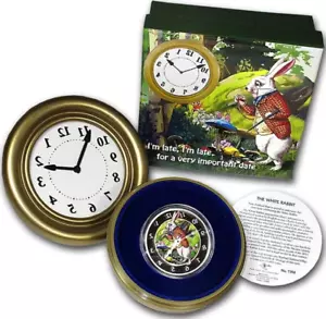 2011 Pitcairn Islands Alice in Wonderland White Rabbit $2 Proof Coin COA - Picture 1 of 16