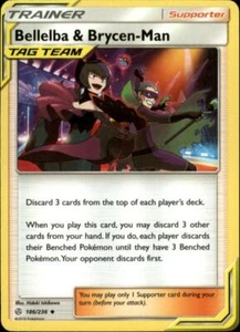 2x (SM12-186) Bellelba & Brycen-Man (U) Pokemon Cosmic Eclipse Card # 186 - Picture 1 of 1