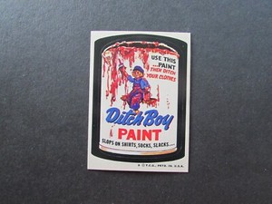 1974 Topps Wacky Packages 6th Series 6 Sticker Ditch Boy Paint