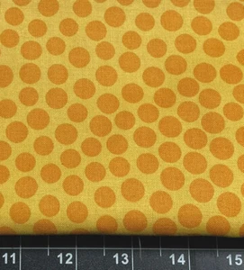 Tina SCRAP 9"x21" Yellow Orange Circles Riley Blake Polka dots Cotton Fabirc - Picture 1 of 1
