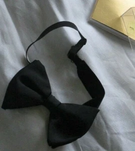Tootal Black Bow Tie 1960s Vintage Retro Boxed Clip Band - Picture 1 of 4