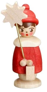 Weihnachtsdekoration Frierendes Kurrendekind mit Stern natur Höhe 19cm NEU - Bild 1 von 1