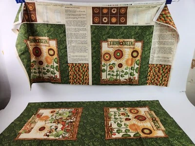 Bolsas reutilizables Earth Angels Mushroom Fairies patrón de panel de tela y cuadrados adicionales Foto 1 de 4