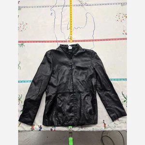 Women's Medium Kenneth Cole NY Genuine Leather Bomber Jacket - Picture 1 of 5