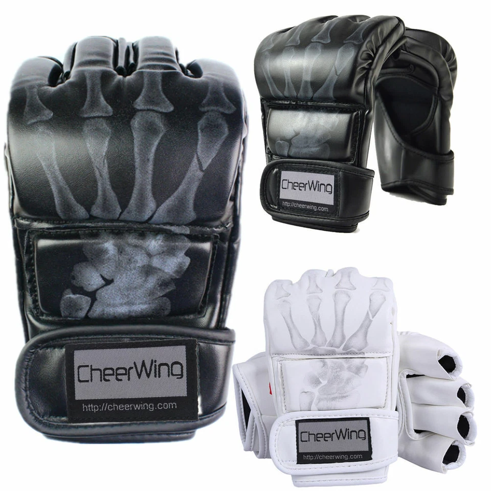MMA UFC Sparring Grappling Boxing Fight Punch Ultimate Mitts Leather Gloves