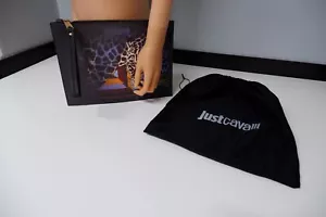 Just Cavalli Clutch Bag Vgc Black With Dust Bag - Picture 1 of 6