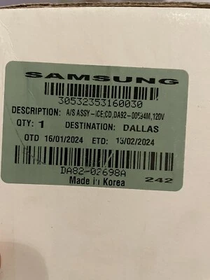 DA82-02698A Nuevo OEM Samsung Ice Maker Kit de Reparación Foto 1 de 4