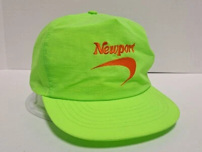 Gorra Newport Tabaco Vintage Años 90 Bordada Logo Verde Neón Talla Única Ajustable Foto 1 de 4