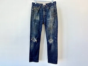 Acne Van Raw Denim Jeans | 31/32 | Button Fly | Straight Leg | Artist Distressed - Picture 1 of 7