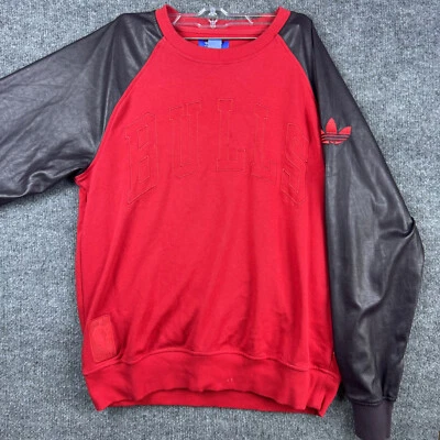 Adidas Chicago Bulls Crewneck Sweatshirt Men's Medium Red Long Sleeve Basketball - Image 1 of 4