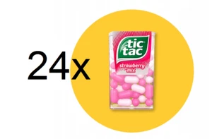 TIC TAC STRAWBERRY MIX - 24x18G- FRESH BREATH MINTS PASTILLES FRUIT JUICY - Picture 1 of 1