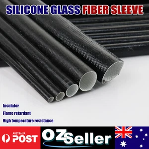 Silicone Rubber FiberGlass Sleeve Self-extinguish Cable Hose Wiring Insulation - Picture 1 of 12