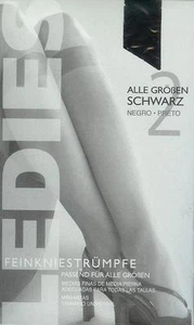 2 Paar Fein-Kniestrümpfe, transparent - 20den, schwarz, Universal-Gr. - Bild 1 von 1