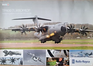 Rolls-Royce TP400 Turboprop Promotional A2 Poster, Red Arrows BAE Hawk, 2017 VGC - Picture 1 of 7