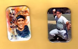 YOGI BERRA 2 MAGNETS OR , PINBACK 2"X3" W/ ROUNDED CORNER - Picture 1 of 5
