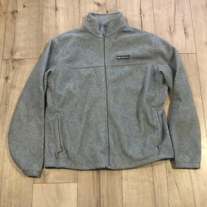 Vintage Columbia Rare Full Zip Gray Fleece Jacket Zip Pockets Size XL - Picture 1 of 16