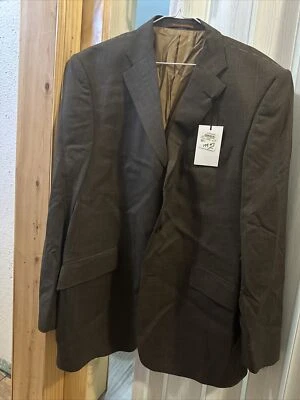 Daks London England Vintage Wool Blazer Mens Plaid Jacket Corks Brown 42 - Image 1 of 3