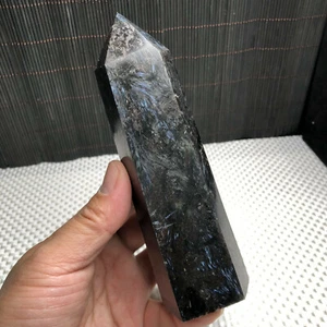 6.2" Natural astrophyllite Point Fireworks stone Healing Crystal Tower Point  - Picture 1 of 6