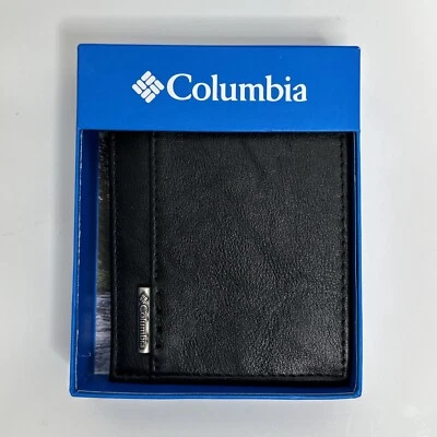 Cartera de cuero negra Columbia para hombre modelo 31CP220081 **NUEVA EN CAJA** **PRECIO DE VENTA SUGERIDO POR EL FABRICANTE $38** Foto 1 de 4