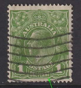 AUSTRALIA 1931: 1d green CofA wmk KGV VARIETY N-Y joined B&W 82(4)o cv $30 - Picture 1 of 1