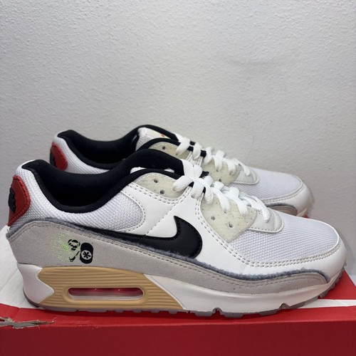 Nike Air Max 90 SE DV3335 100 Bianco Nero Osso Chiaro Sesame Uomo Taglia 8